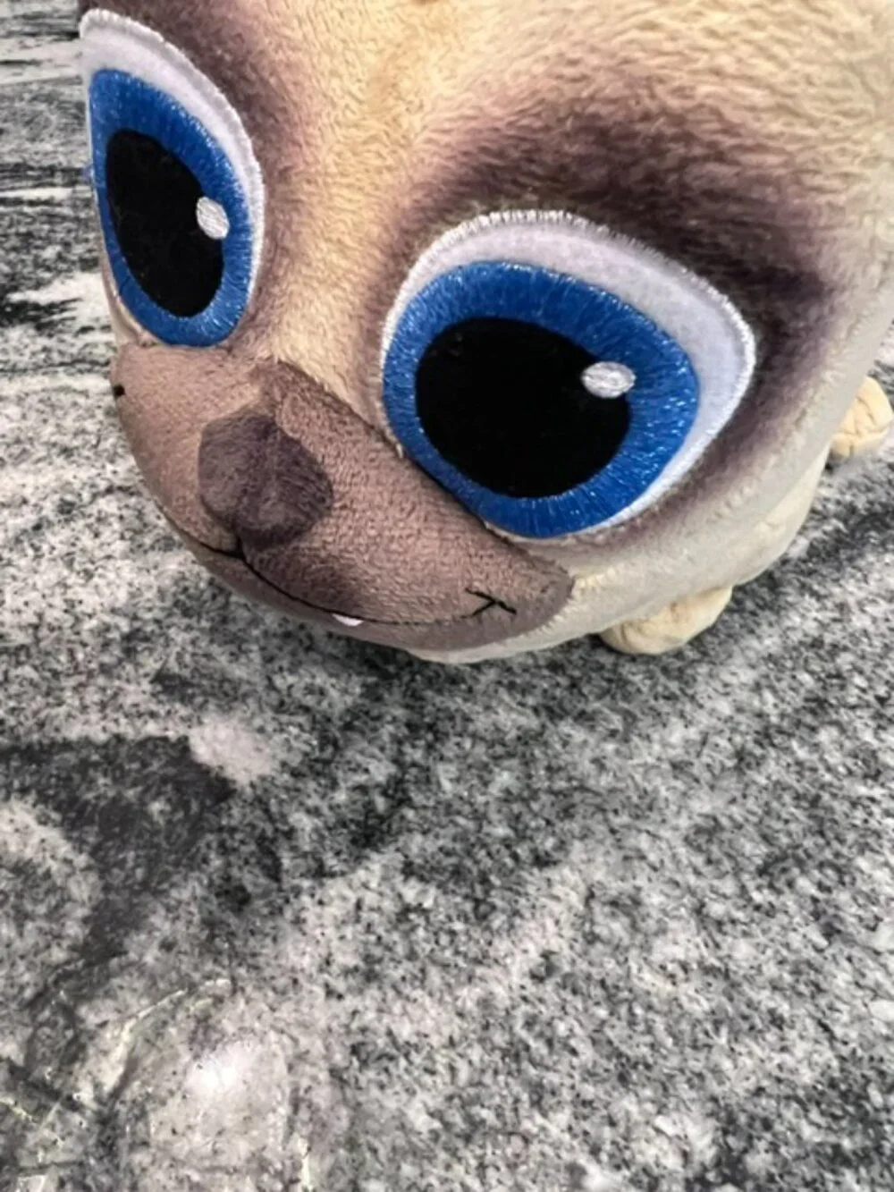 DISNEY Official Rolly Plush Disney Jr Puppy‎ Dog Pals PUG blue eyes 13x6x6